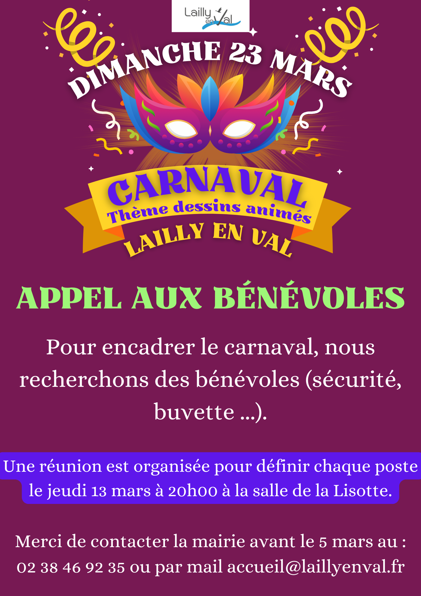 Mairie - Carnaval 2025 - Bénévoles